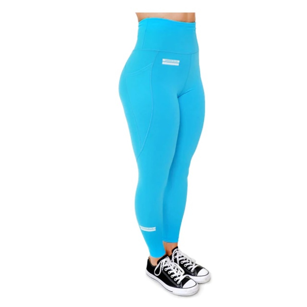 Super‎ Fresh Turquoise Blue High Rise Luxury Woman’s Activewear Leggings XS